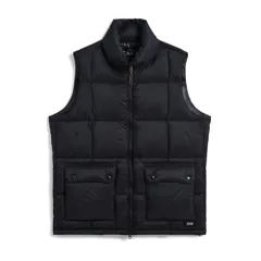 新品 [タイオン] ユニセックス マウンテン パッカブル ボリュームダウンベスト 002VZMT ブラック L