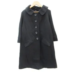 ジョディケリング JODIE KELLING ノーカラーコート テンカラーコート 2way ミドル丈 七分袖 42 XL ブラック 黒 /YM24