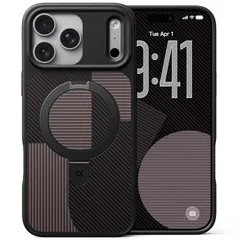 【新品】 【幾何学柄を使ったデザイン 高耐久スタンド構造】CASEKOO for iPhone 17 Pro ケース【3倍米軍MIL規格 耐衝撃／MagSafe対応】隠しスタンド 縦横立て対応 リング機能 滑り止め 指紋防止 ストラップホール付き 特許設計 0