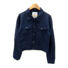 チャオパニック ティピー CIAOPANIC TYPY シャツジャケット ミドル丈 ステンカラー 無地 リネン 麻 ONE 紺 ネイビー /SY18