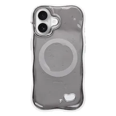 【新品】 iFace スマホケース iPhone 17 対応 BeBling 2 MagSynq (ブラック) MagSafe対応 【 耐衝撃 透明 シルバー ストラップホール付き 縁高 ウルウル キラキラ 】 1