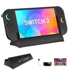 Switch 2 ドック【Switch2 21.2.0 対応】PhyiFlbey互換 TVドック/4K@120Hz HDMI出力/USBポート*2 / Type-Cポート/PD 60W Switch2 充電スタンド スイッチ2 ドック マルチポートを搭載 Sw