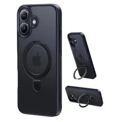 【新品】 【11年の匠心開発 高耐久スタンド構造】CASEKOO for iPhone 17 ケース【3倍米軍MIL規格 耐衝撃／MagSafe対応】隠しスタンド 縦横立て対応 リング機能 マット仕上げ 指紋防止 黄変防止 半透明 ストラップホール付き 特 0