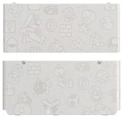 【中古】ニンテンドー3DSハード きせかえプレート NO.023 マリオモノグラム・ホワイト(New3DS用)