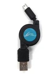 【中古】ニンテンドー3DSハード USB巻き取り充電ケーブル ブラック×ブルー (New2DSLL用)