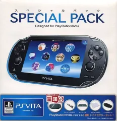 【中古】PSVITAハード PlayStation Vita本体 SPECIAL PACK<<Wi-Fiモデル>>(クリスタル・ブラック)[PCH-1100 AB01]