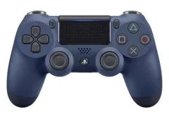 【中古】PS4ハード ワイヤレスコントローラDUALSHOCK4 ミッドナイトブルー