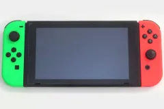 【中古】ニンテンドースイッチハード Nintendo Switch本体 カラーカスタマイズ /Joy-Con(L)ネオングリーン(R)ネオンレッド/Joy-Conストラップ：グレー/ブラック