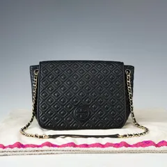 TORY BURCH トリーバーチ チェーンショルダー トートバッグ キルティング レザー ブラック ゴールド金具