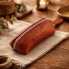 新品 小銭入れ 極小 本革 コインケース YKKファスナー レザー ブラウン