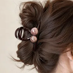 【新品】 ヘアクリップ 大きめ バンスクリップ へあくりっぷ 大きめしっかり オフィス 髪留め クリップ シンプル ヘアアクセサリー かみどめ クリップ 大きめしっかり ワクロスビーズのヘアピン 1