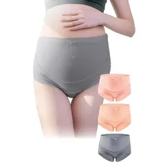 [Lino Ulu] 3枚セットｘママの声から生まれたマタニティショーツ【冷えやクーラー対策にｘクロッチ部分綿100％ｘサイズ変化に対応ｘお腹すっぽり包み込む】 マタニティショーツ 下着 妊婦下着 マタニティ ショーツ (XL, ナチュラルカラー) 0