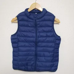 (^w^)b♪無印良品 MUJI ダウンベスト 美品 ネイビー レディース サイズL /OM10840KDのサムネイル