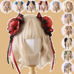 衣装 レディース ハロウィン フリンジチャーム付き 仮装 中華ロリィタ チャイナロリィタ 髪飾り コスチューム お団子ヘア ヘアアクセサリー チャイナお団子 コスプレ お団子カバー [Ligwon]