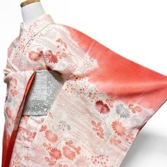 在庫整理特価】美品 正絹振袖3点セット 古典柄 身丈166cm 裄68cm 