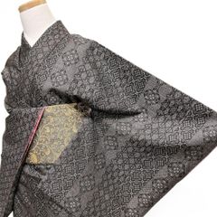 能登上布 夏用 小紋 芋麻 十字 幾何学 着物 061b - メルカリ