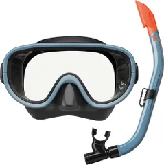 リーフツアラー Reef Tourer マリン シリコーン製マスク&弁付きWガードシュノーケル 大人用2点セット  RC0117 BKSBL ブラックスモークブル