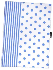 新品 CAMEL PALMS 日本製 綿100％ 敷布団カバー シングル 100×210cm の敷布団用 （105×215cm） 水玉＆ストライプ ブルー