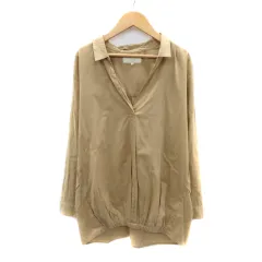 ビーミングバイビームス B:MING LIFE STORE by BEAMS シャツ ブラウス 長袖 スキッパーカラー M ベージュ /YK43