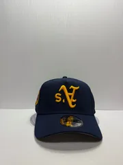 Newera オークランドアスレチックス オークランドコロシアム リバースロゴ 9forty A-FRAME スナップバックキャップ ネイビーカラー