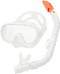 リーフツアラー Reef Tourer マリン シリコーン製 マスク&弁付きWガードシュノーケル 大人用2点セット  RC0110 W ホワイト