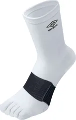 アンブロ umbro サッカー 五本指ミドルソックス  UAS8422 WBK ホワイト×ブラック×ブ