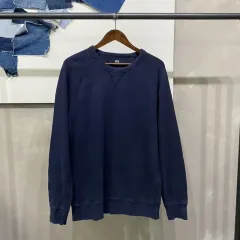 (105) ユニクロ カジュアル ベーシック 無地 スウェット 長袖Tシャツ