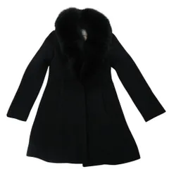 SNIDEL スナイデル フォックスファー コート ジャケット ロング丈 SFCD09070-101 アウター 0 S ブラック 黒 レディース 【中古】