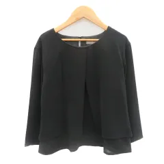 ユナイテッドアローズ A DAY IN THE LIFE UNITED ARROWS ブラウス カットソー 七分袖 黒 ブラック /YK34