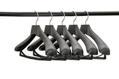 新品 TOKYOHANGER 発泡素材 ハンガー 5本セット【安心の日本製】滑り止め加工 型崩れ防止 高級仕立て 丈夫な作り『黒発泡 NO880タイプ M(41.5cm)』ジャケットハンガー スーツハンガー