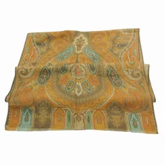 ETRO エトロ ペイズリー柄 ウール シルク ストール イタリア製 ベージュ サイズ42×130cm レディース 【中古】