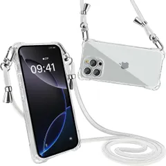 iPhone 16 Pro Max用ケース 肩掛 クリア グレー 209K239