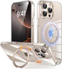 iPhone 16 Pro Max用ケース クリア・ゴールド 209K238