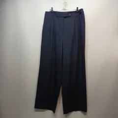ネイビー ワイド スラックス パンツ 31 サイズ 春 秋 62217