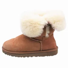 UGG アグ BAILEY BUTTON ベイリーボタン ムートンブーツ シューズ 5803 ブラウン サイズ24cm レディース 【中古】