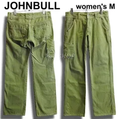 JOHNBULL　ジョンブル　ワンサイドカーゴパンツ　W75cm / M / レディースW29相当　ストレート　ペインター　オリーブグリーン　21E04　日本製　レディース