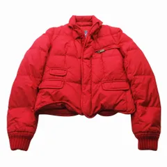 DSQUARED2 ディースクエアード ダウンジャケット ブルゾン ナイロン ロゴ ワッペン アウター サイズ40 M 赤 レディース 【中古】