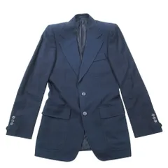 YVES SAINT LAURENT イヴサンローラン カサンドラロゴ テーラードジャケット 18PEY0 44R/S ネイビー レディース 【中古】のサムネイル
