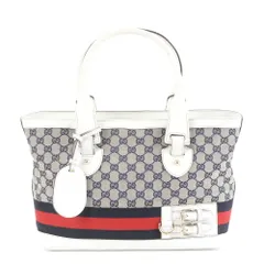 美品 グッチ GGキャンバス シェリー ライン 257085 レザー トート バッグ 肩掛け ショルダー ハンド A4 レディース RMM DI40-6【中古】