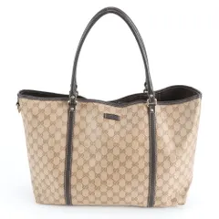 美品 グッチ GGクリスタル 265696 レザー トート バッグ 肩掛け ショルダー ハンド 本革 ブラウン A4 レディース EWM DP28-2【中古】