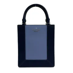 Kate spade(ケイトスペード) トートバッグ レナ カラーブロック ミニトート KI885 ダークネイビー×ライトブルー レザー