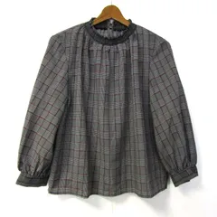 ロペピクニック ブラウス シャツ 長袖 チェック柄 トップス 黒白赤 レディース 40サイズ ブラック×ホワイト×レッド ROPE PICNIC 【中古】