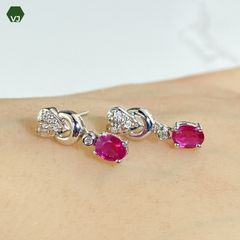 33-11】ルビー ダイヤモンド ピアス D0.04ct D0.04ct - メルカリ