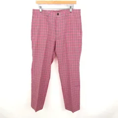 ツアーステージ ロングパンツ ゴルフウエア チェック柄 ボトムス メンズ 88サイズ ピンク×グレー TOURSTAGE 【中古】のサムネイル