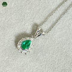 プラチナpt900ペンダント 翡翠 ジェダイト1.6 ダイヤ0.54 4.4 g | Mercari