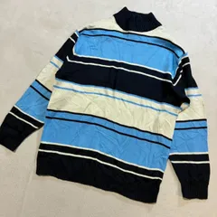 【ヴィンテージ】 Regal Wear（リーガル・ウェア） ハイネックニットセーター ボーダー柄 90s 00s メンズXLサイズ
