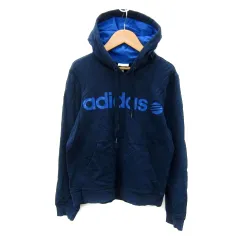 アディダスネオ adidas neo パーカー プルオーバー ロゴプリント M 紺 ネイビー /SY19