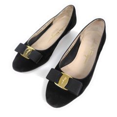 本日限定】フェラガモ ヴァラ スエード パンプス 6 1/2 新品 正規品