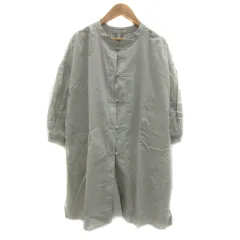 サマンサモスモス SM2 シャツ ブラウス 長袖 ロング丈 無地 F ライトグリーン /YS35