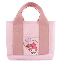 新品サンリオ キャラクター 仕切りミニトートバッグ 布 手提げ 帆布 マイメロディ